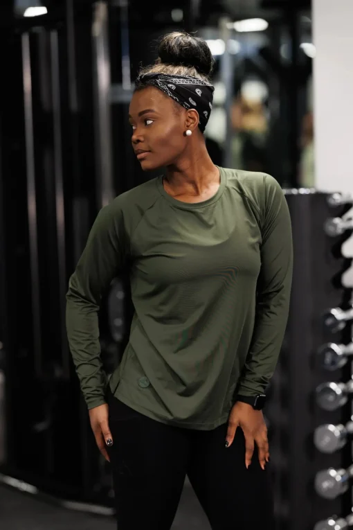 Active loose fit long sleeve - Dark green