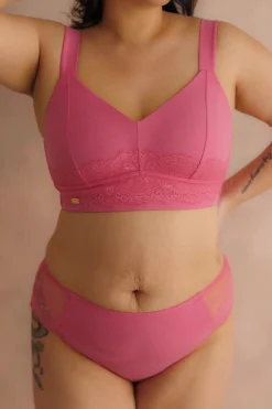 Amanda Basic Bra Big Cup - Chateau Rose