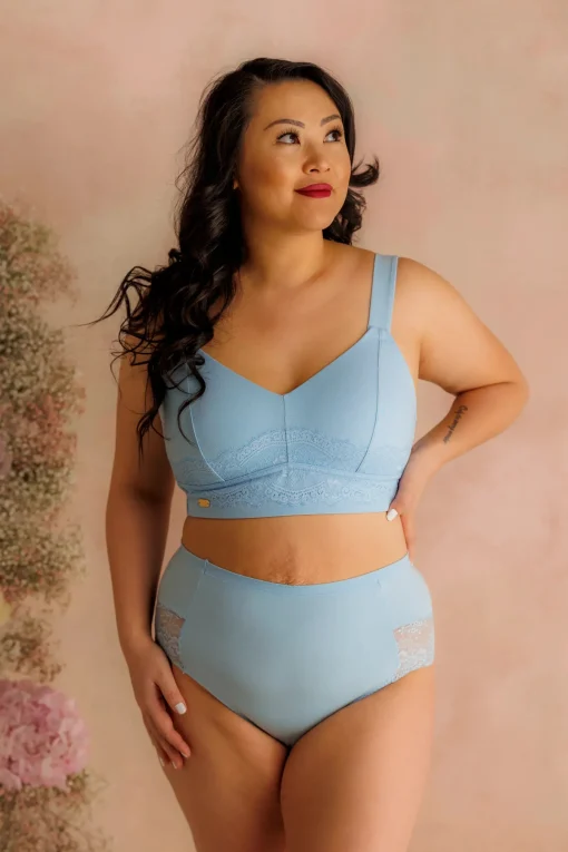 Amanda Basic Bra Big Cup - Airy Blue