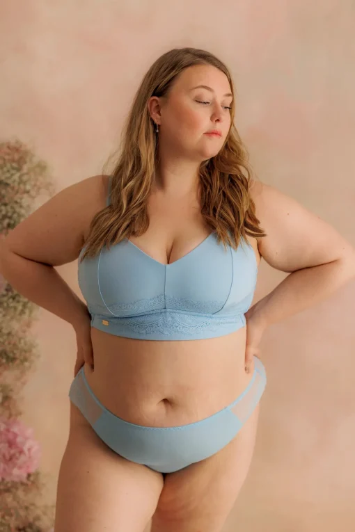 Amanda Basic Bra Big Cup - Airy Blue