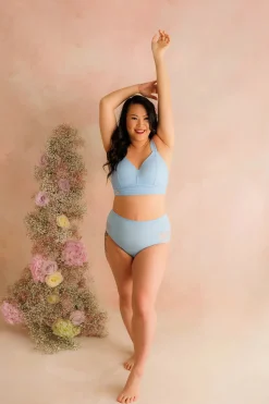 Amanda Basic Bra Big Cup - Airy Blue