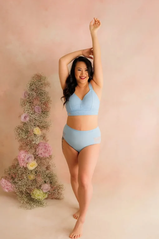 Amanda Basic Bra Big Cup - Airy Blue