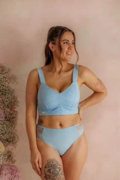 Amanda Basic Bra Big Cup - Airy Blue
