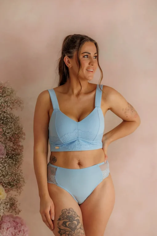 Amanda Basic Bra Big Cup - Airy Blue