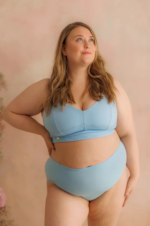 Amanda Basic Bra Big Cup - Airy Blue