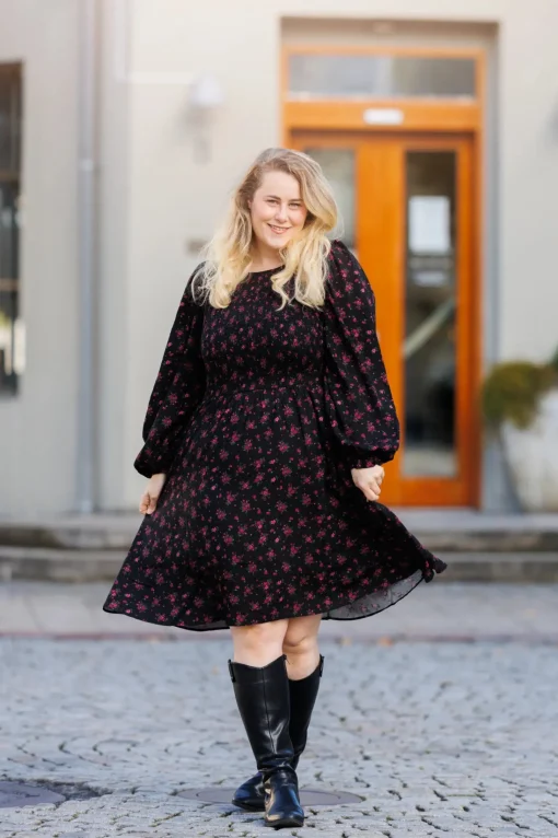 Anna kjole - Mørk rød