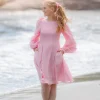 Anna Solid kjole - Orchid Pink