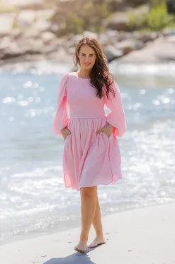 Anna Solid kjole - Orchid Pink