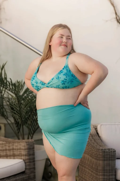 Bali bikinitopp - Turkis - Blossom