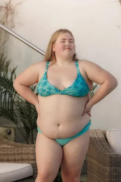 Bali bikinitopp - Turkis - Blossom