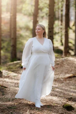 Belle Maxikjole - Bright White