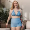 Cuba Ruffles bikinitopp - Lyseblå - Buttercups