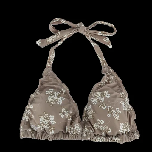 Cuba Ruffles bikinitopp - Mørk beige - Blossom