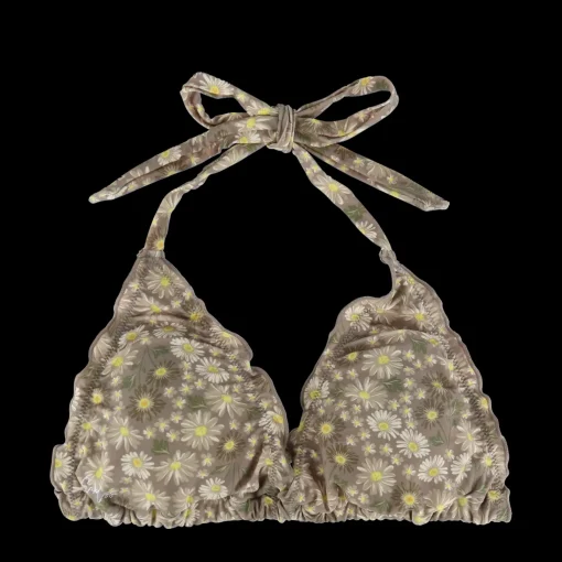 Cuba Ruffles bikinitopp - Mørk beige - Daisy