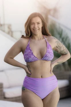 Cuba Ruffles bikinitopp - Lilla - Daisy