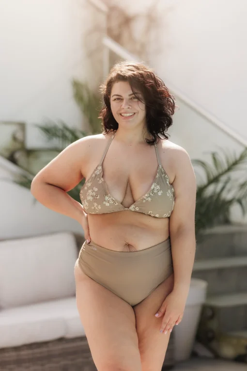 Cuba Ruffles bikinitopp - Mørk beige - Blossom