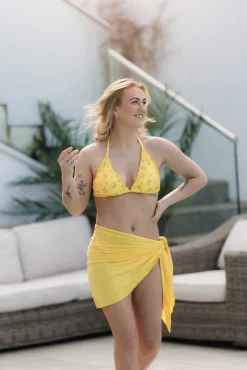 Cuba Ruffles bikinitopp - Gul - Lilly