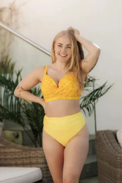 High Waist Bikini String - Gul