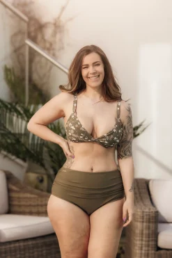 High Waist bikinitruse - Grønn