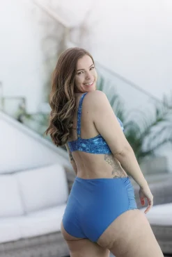 High Waist bikinitruse - Mørkeblå