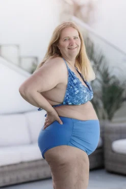 High Waist bikinitruse - Mørkeblå