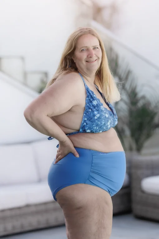 High Waist bikinitruse - Mørkeblå