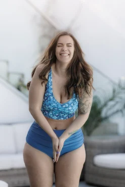 High Waist bikinitruse - Mørkeblå