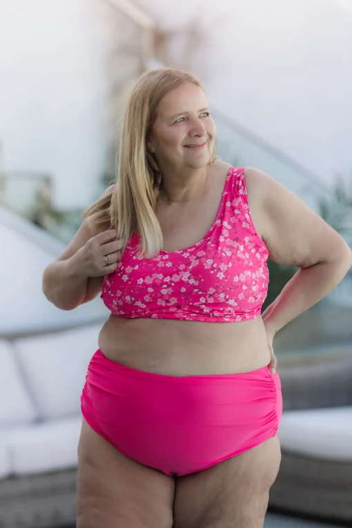 High Waist bikinitruse - Rosa