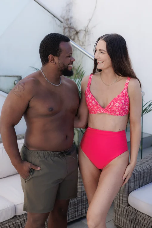 High Waist bikinitruse - Rosa