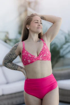 High Waist bikinitruse - Rosa
