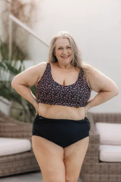 High Waist bikinitruse - Svart