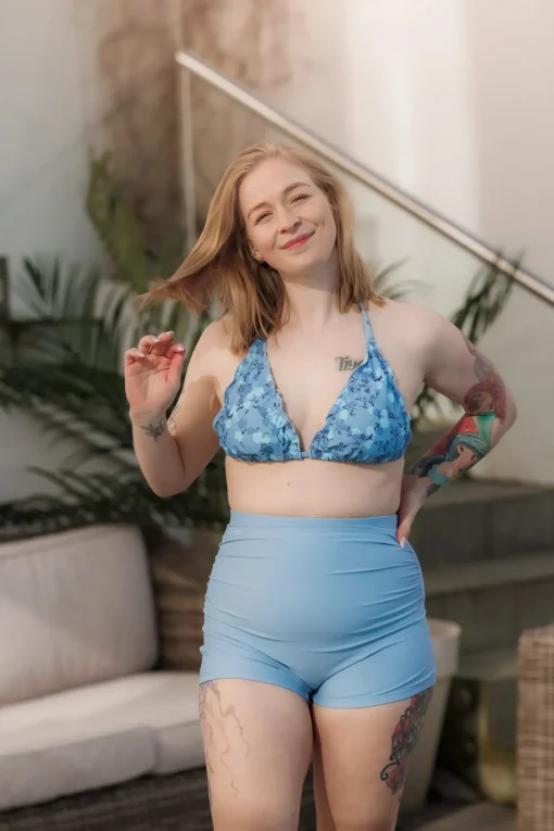 Hipster bikinitruse - Lyseblå