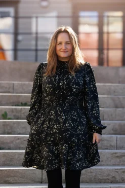Julia kjole - Svart / grønn