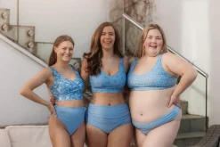 Mid Waist Bikini String - Lyseblå