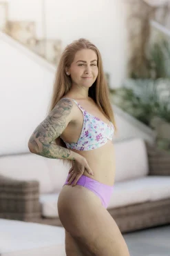 Mid Waist Bikini String - Lilla