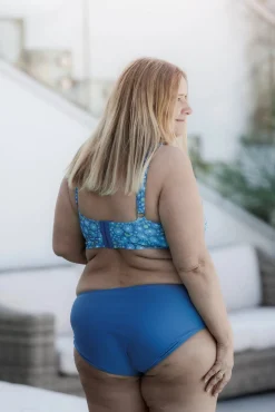 Mid Waist bikinitruse - Mørkeblå