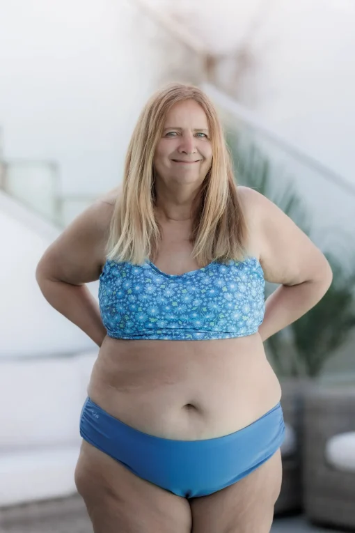 Mid Waist bikinitruse - Mørkeblå