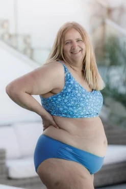 Mid Waist bikinitruse - Mørkeblå