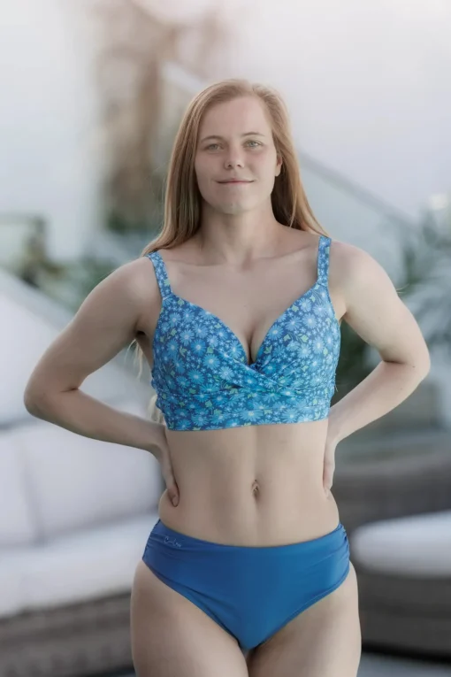 Mid Waist bikinitruse - Mørkeblå