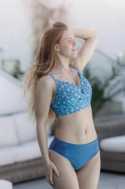Mid Waist bikinitruse - Mørkeblå
