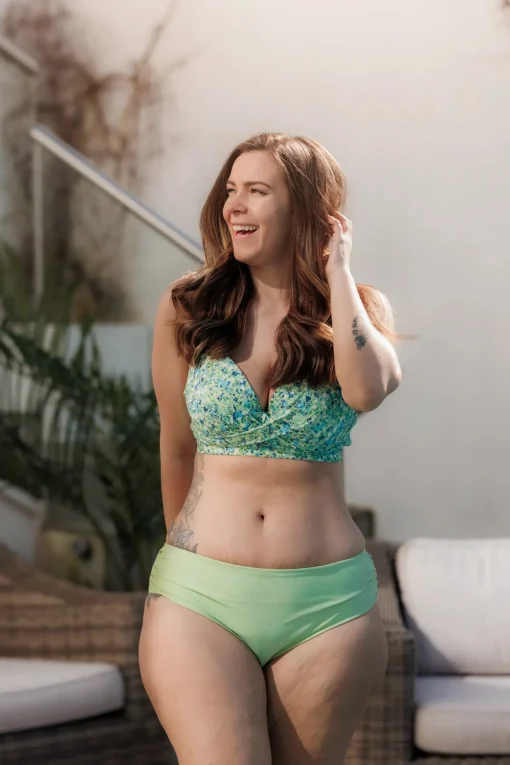 Mid Waist bikinitruse - Pastellgrønn