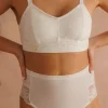 Aline Flower Bra Small Cup - Bright White