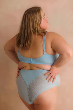 Aline Flower Bra Small Cup - Airy Blue