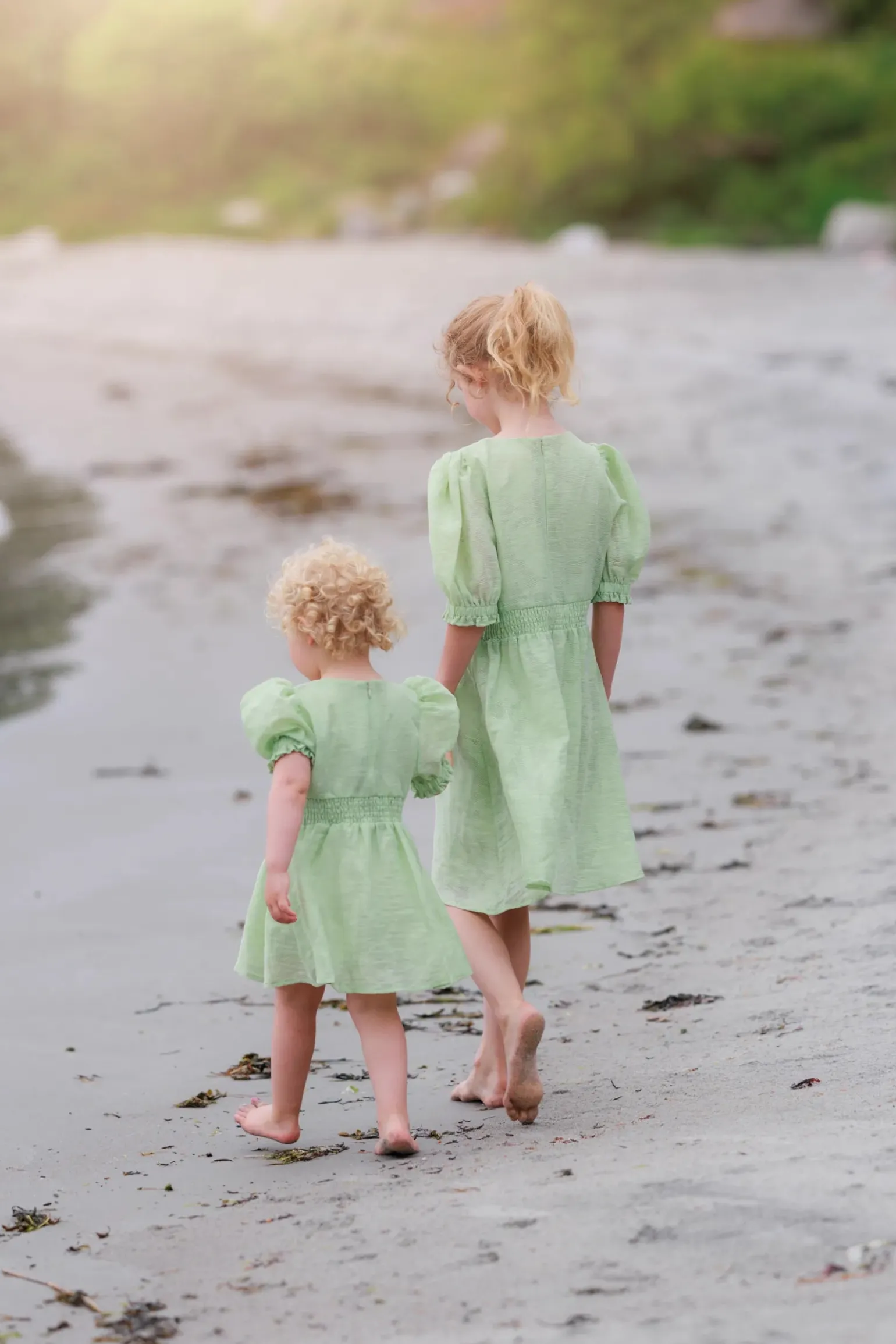 Belle Flower Barnekjole - Smoke Green