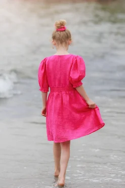 Belle Flower Barnekjole - Pink Peacock