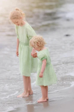 Belle Flower Barnekjole - Smoke Green