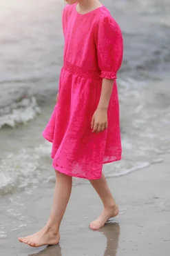 Belle Flower Barnekjole - Pink Peacock