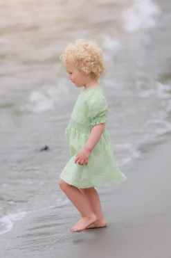 Belle Flower Barnekjole - Smoke Green