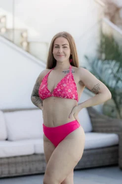 Mid Waist Bikini String - Rosa