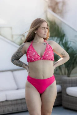 Mid Waist Bikini String - Rosa